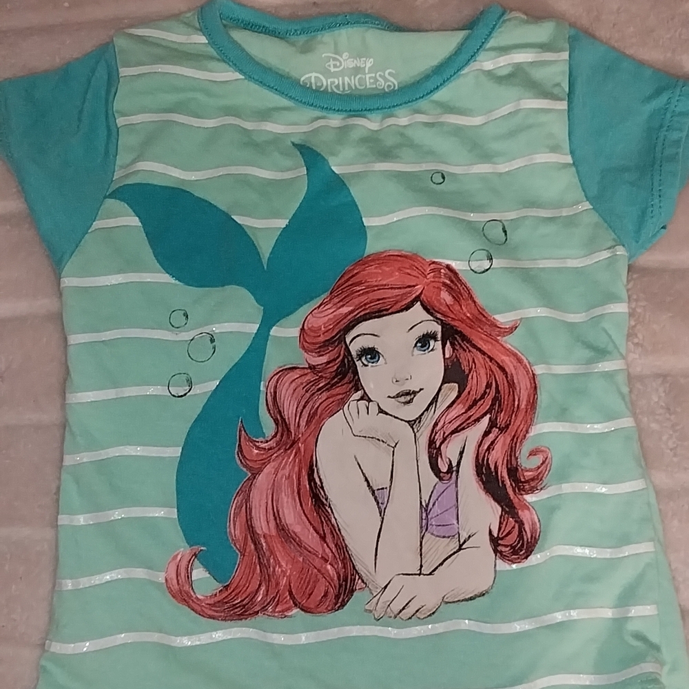 Disney Princess Ariel Graphic Tee - Mint & Teal